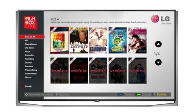 LG oraz Filmbox startują z VOD 4K. Najtańszy telewizor UHD za 2399 zł