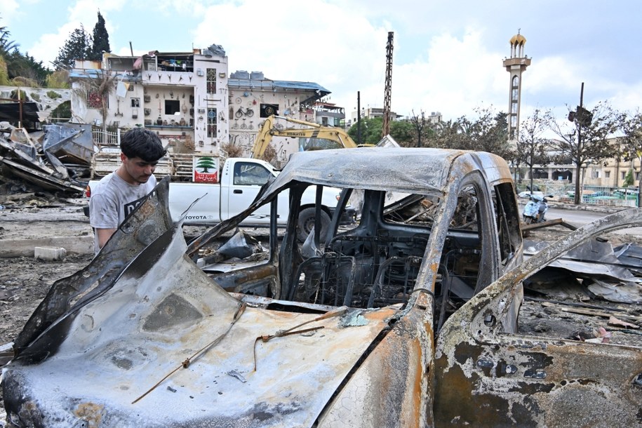 Liban. Zniszczenia po izraelskich nalotach (21 kwietnia 2026 r.) /Houssam Shbaro/Anadolu/ABACAPRESS.COM/AA