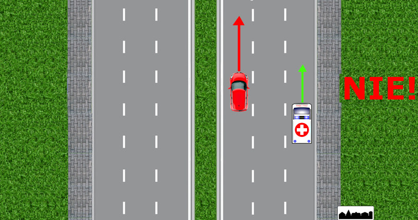 Liczba pasów ruchu nie ma znaczenia w przypadku wyprzedzania pojazdu uprzywilejowanego /INTERIA.PL