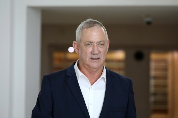 Lider centrolewicowego sojuszu Niebiesko-Biali Benny Gantz /ABIR SULTAN /PAP/EPA