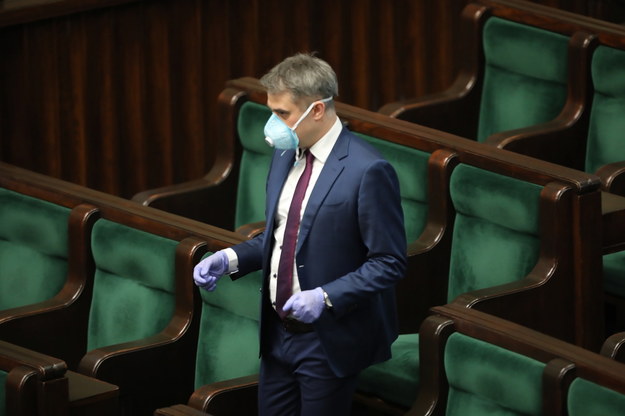 Lider Lewicy Krzysztof Gawkowski na sali obrad Sejmu /	Wojciech Olkuśnik /PAP