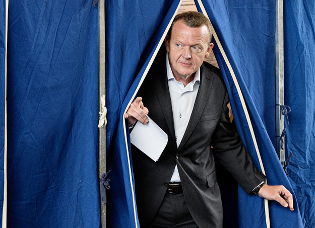 Lider opozycji Lars Lokke Rasmussen zagrał karta imigrancką fot. NILS MEILVANG / SCANPIX DENMARK /AFP