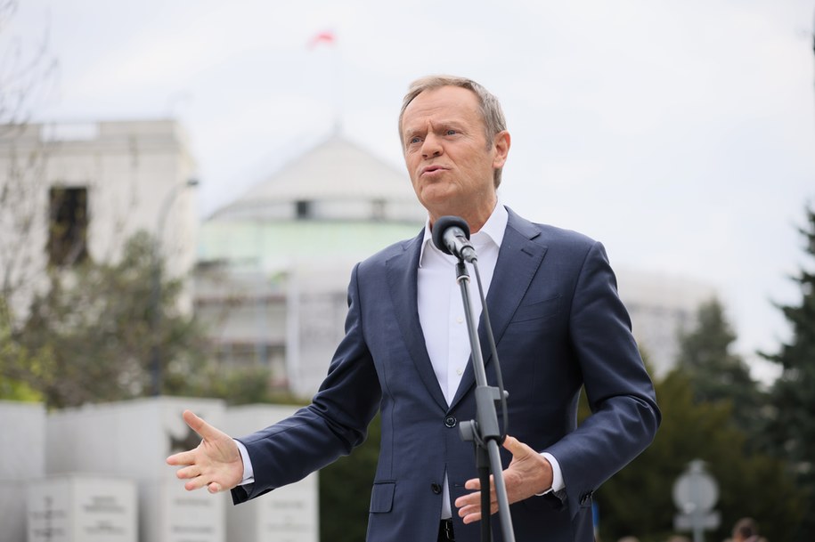 Lider Platformy Obywatelskiej Donald Tusk / 	Leszek Szymański    /PAP