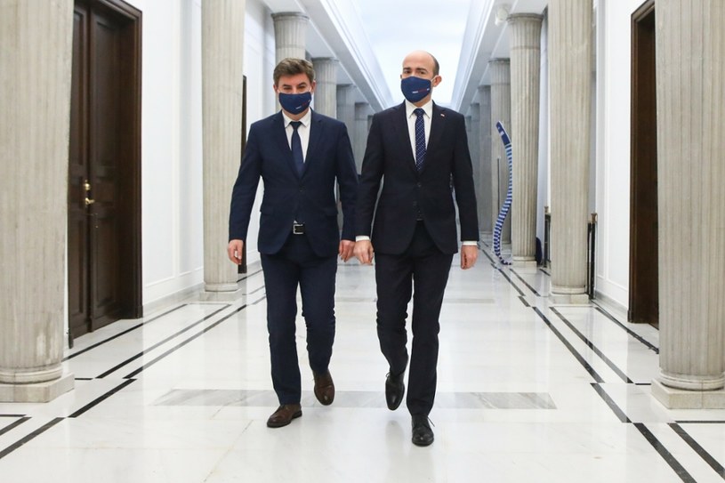 Lider PO Borys Budka i rzecznik partii Jan Grabiec /Tomasz Jastrzębowski /Reporter