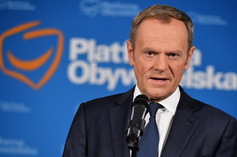 Lider PO Donald Tusk /Piotr Nowak /PAP