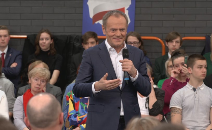 Lider PO Donald Tusk /Polsat News /materiał zewnętrzny