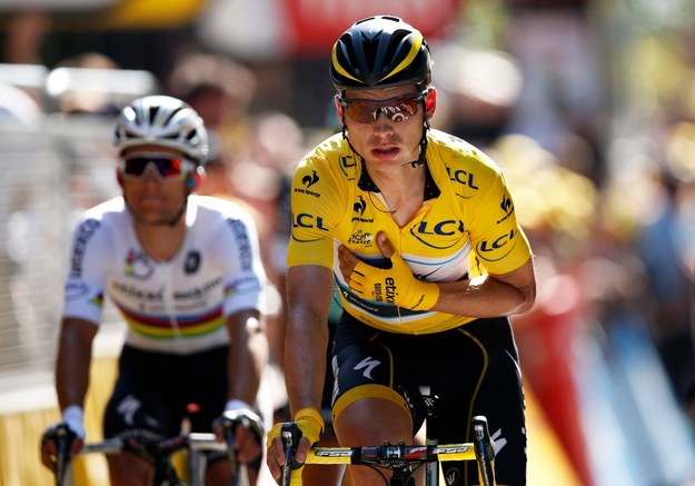 Lider Tour de France Tony Martin wycofał się z wyścigu /SEBASTIEN NOGIER  /PAP/EPA