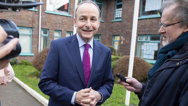 Lider zwycięskiej Fianna Fail Micheal Martin /GERARD MCCARTHY /PAP/EPA