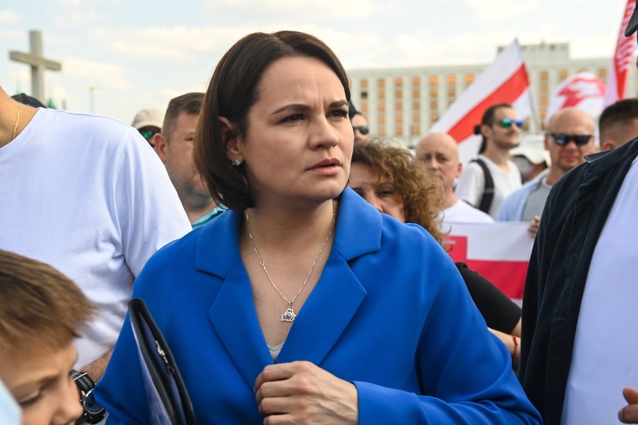 Liderka białoruskiej opozycji Swiatłana Cichanouska /	Piotr Nowak /PAP