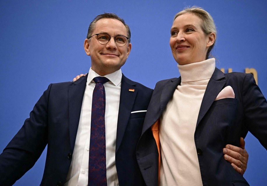 Liderzy AfD: Tino Chrupalla i Alice Weidel /TOBIAS SCHWARZ/AFP /East News