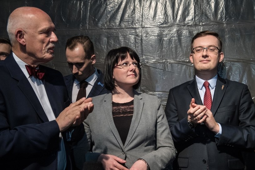 Liderzy Konfederacji: Janusz Korwin-Mikke, Kaja Godek, Robert Winnicki /Jacek Domiński /Reporter