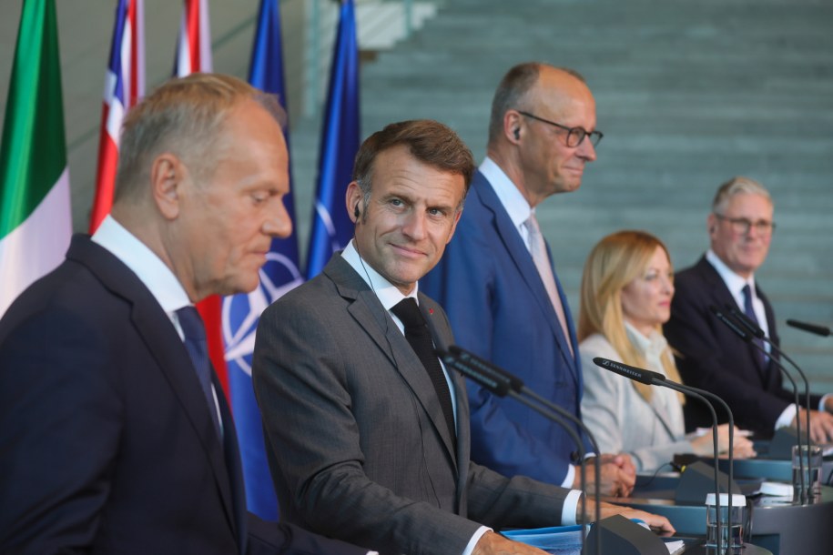 Liderzy państw E5 /PAP/Leszek Szymański /PAP/EPA