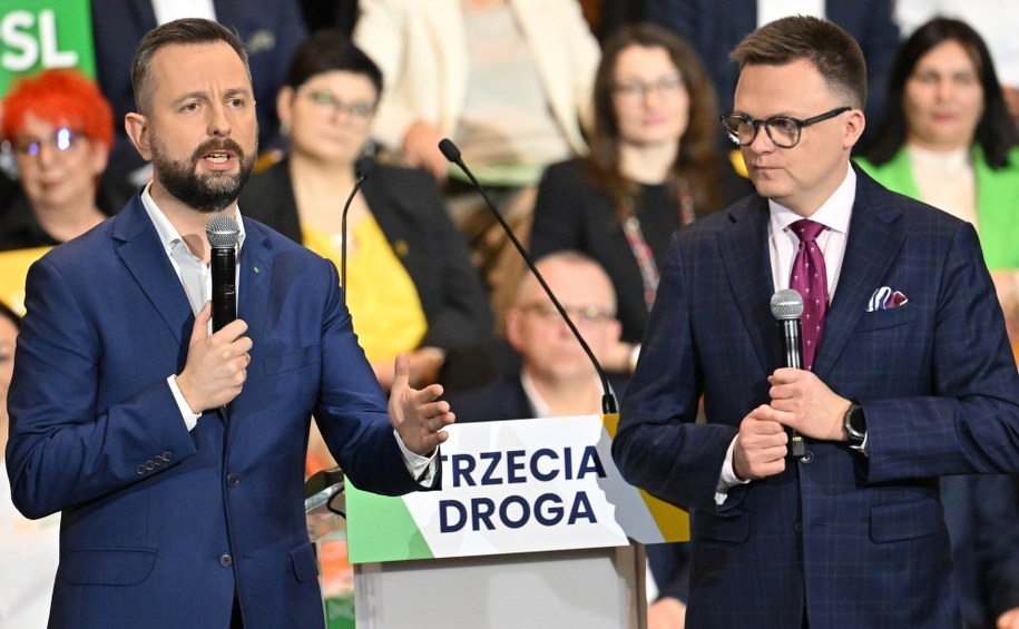 Liderzy Polskiego Stronnictwa Ludowego oraz Polski 2050 - Władysław Kosiniak-Kamysz i Szymon Hołownia /Piotr Polak /PAP