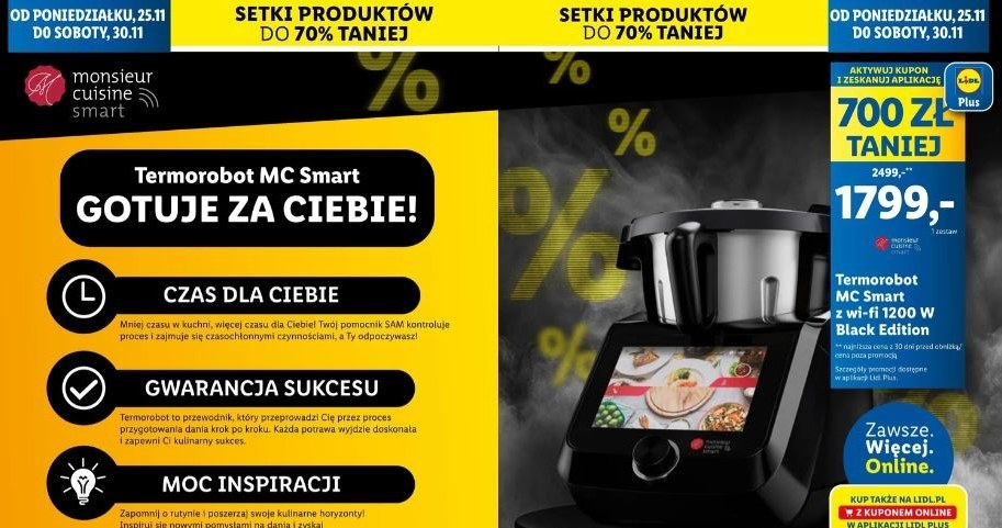 Lidl oferuje historyczną promocję na termorobota Monsieur Cuisine Smart! /Lidl /INTERIA.PL