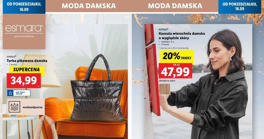 Lidl oferuje modne torebki na jesień! /Lidl /INTERIA.PL