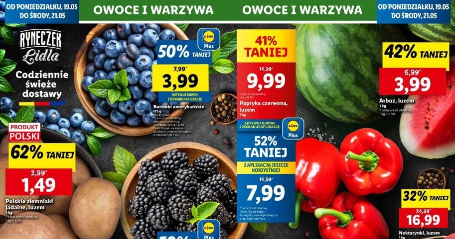 Lidl oferuje promocje na owoce i warzywa! /Lidl /INTERIA.PL