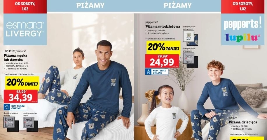 Lidl oferuje promocje na piżamy! /Lidl /INTERIA.PL