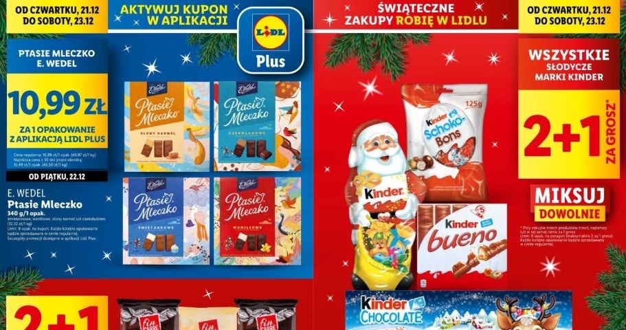 Lidl oferuje promocję na słodycze Kinder! /Lidl /INTERIA.PL