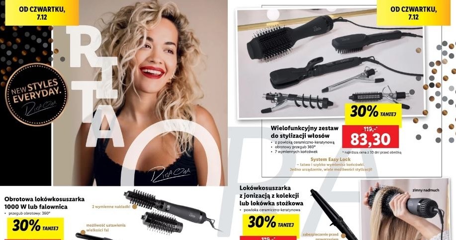 Lidl oferuje urządzenia do stylizacji włosów Rita Ora! /Lidl /INTERIA.PL