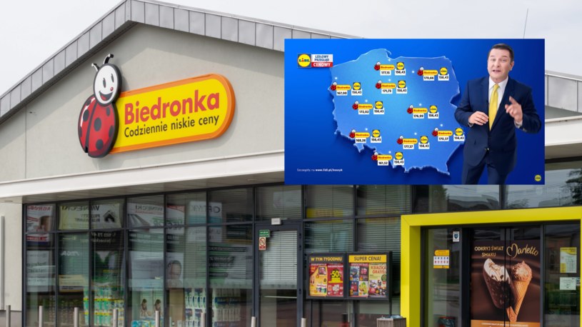 Lidl opublikował spot, w którym zarzuca Biedronce zmienność cen w sklepach w zależności od regionu kraju /123RF/PICSEL, Lidl Polska / YouTube /