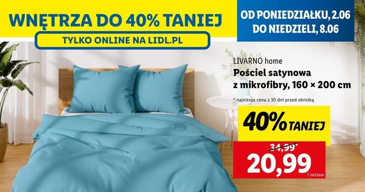 Lidl przecenia pościel satynową! Zapłacisz jedynie 20 zł! /Lidl /INTERIA.PL