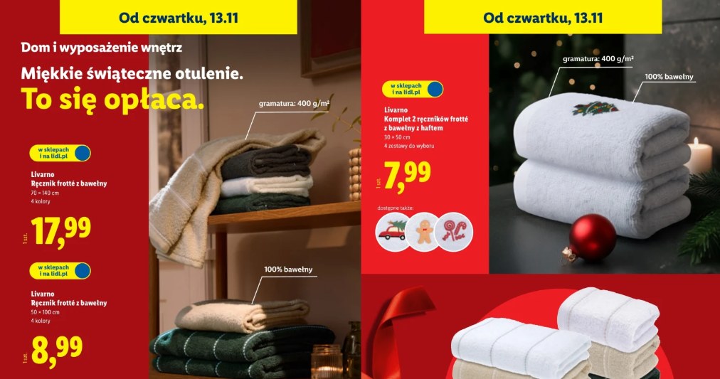 Lidl przecenia ręczniki od 13.11 /Lidl /INTERIA.PL