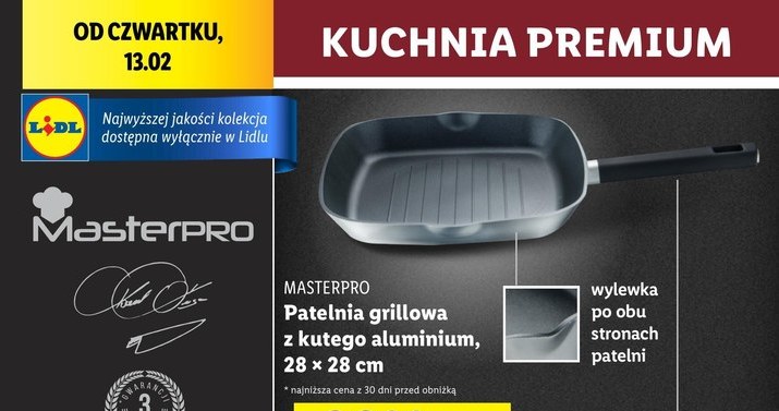 Lidl szaleje z promocjami! Garnki i patelnie z kutego aluminium od Masterpro od 34,99 zł! /Lidl /INTERIA.PL