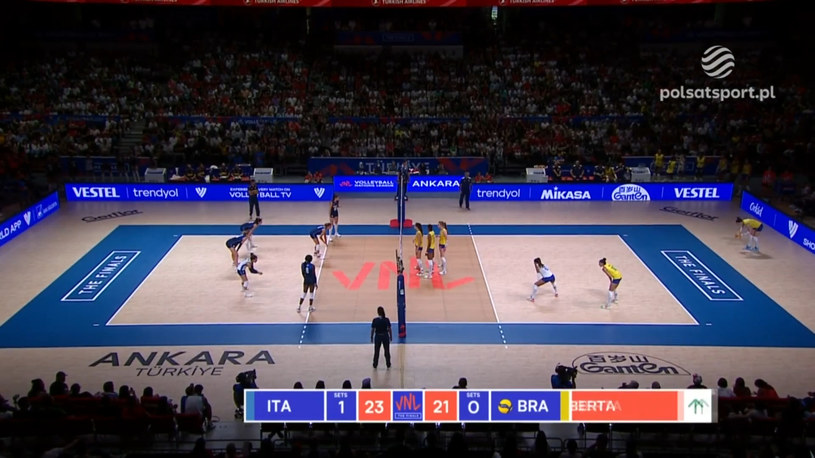 Liga Narodów siatkarek. Włochy - Brazylia 3:0. Skrót meczu. WIDEO (Polsat Sport)