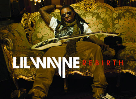 Lil Wayne z gitarą na okładce płyty "Rebirth" /