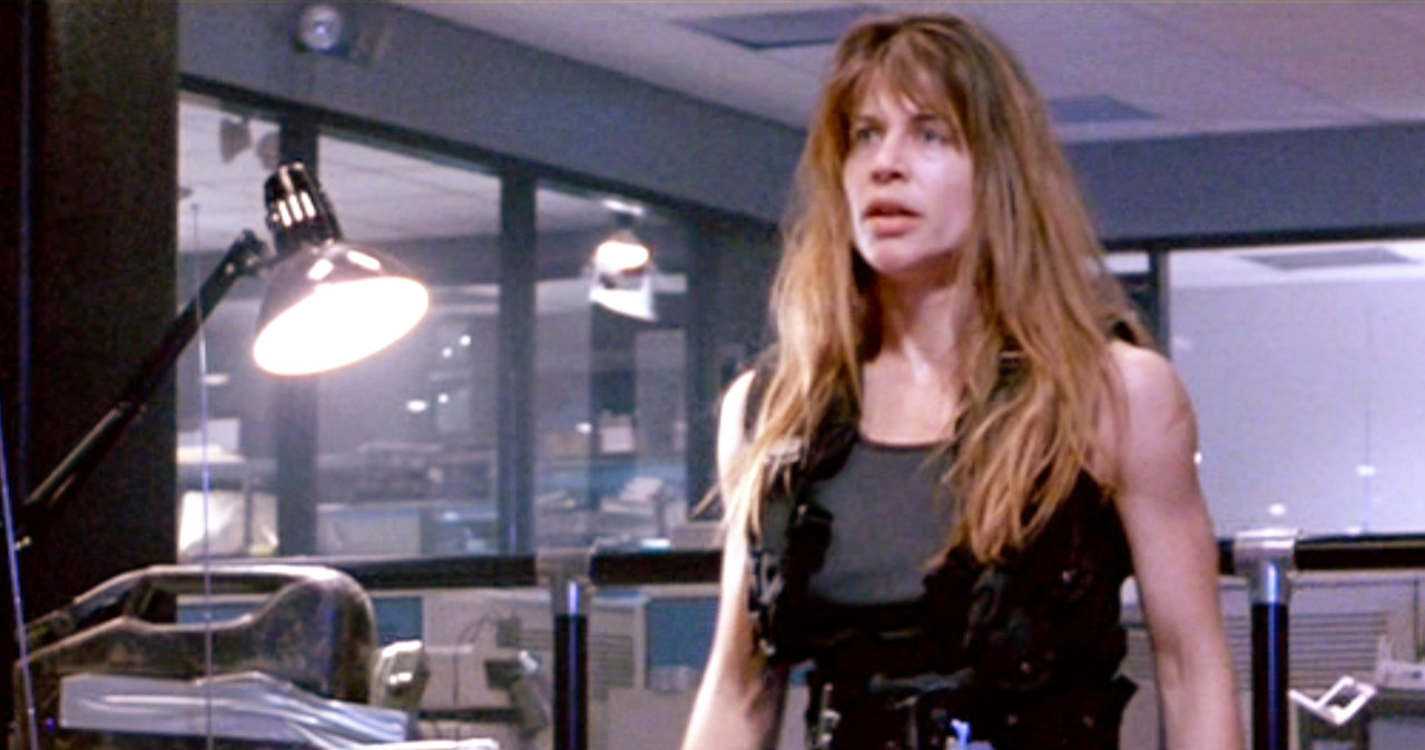 Linda Hamilton w filmie "Terminator 2: Dzień sądu" /CBS /Getty Images