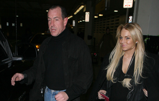 Lindsay Lohan z ojcem &nbsp; /Splashnews
