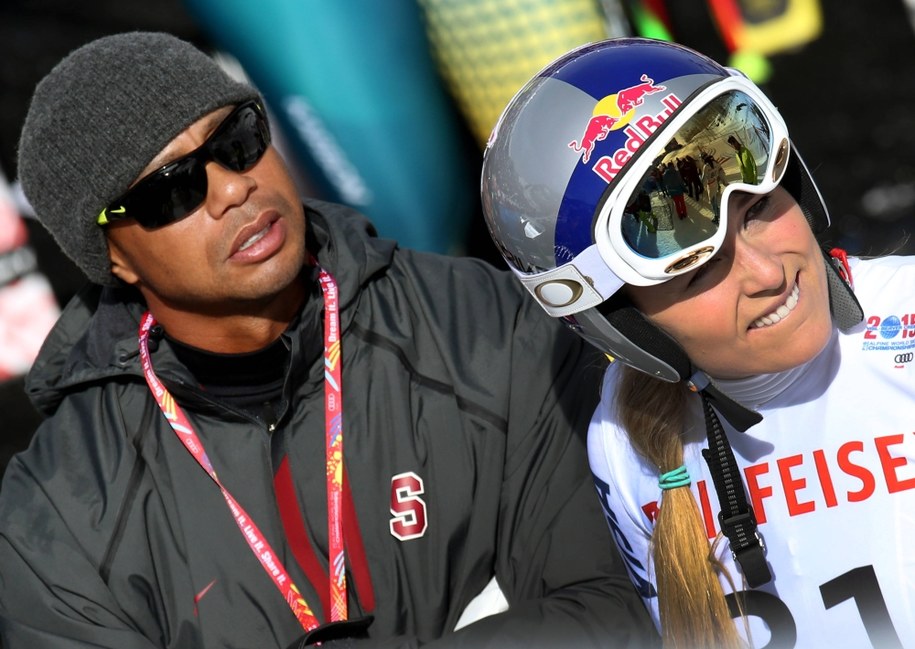 Lindsey Vonn i Tiger Woods /DPA/Stephan Jansen  /PAP