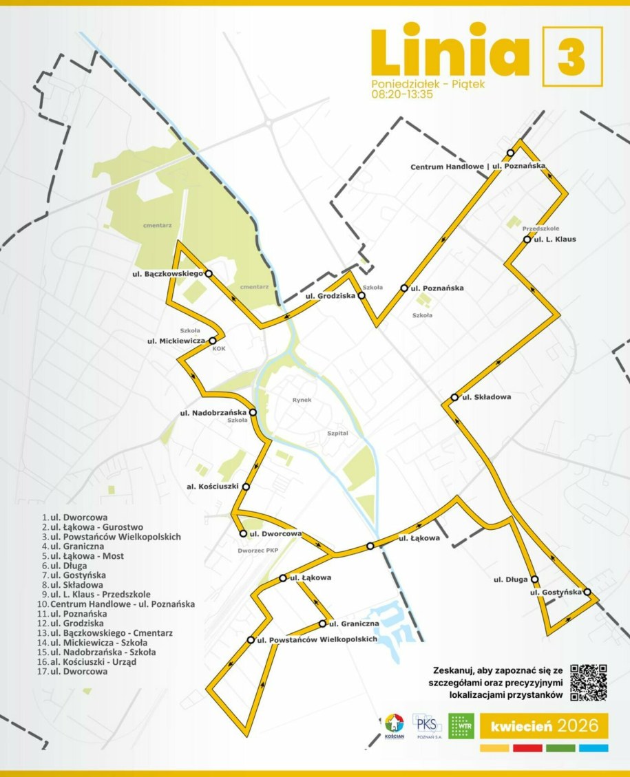 Linia 3 - pomarańczowa /Miasto Kościan /