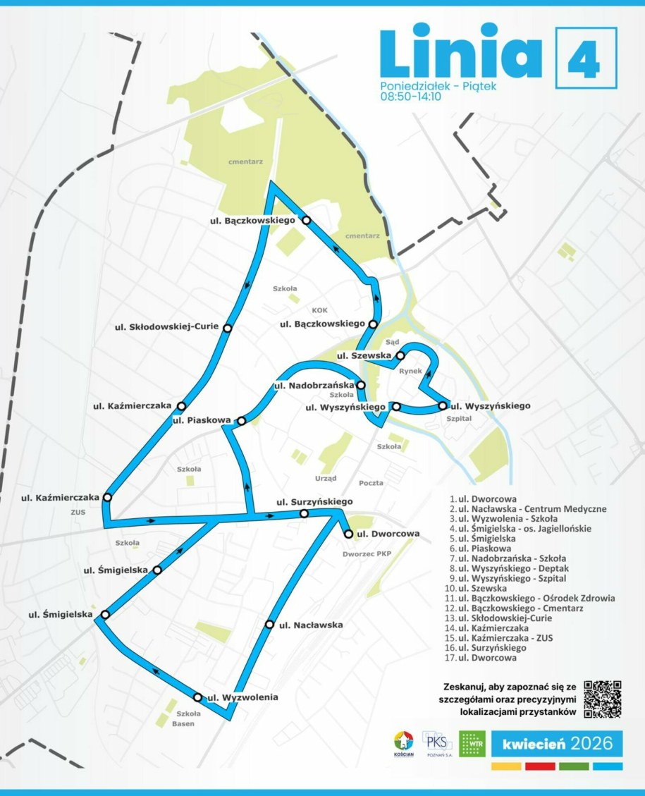Linia 4 - niebieska /Miasto Kościan /