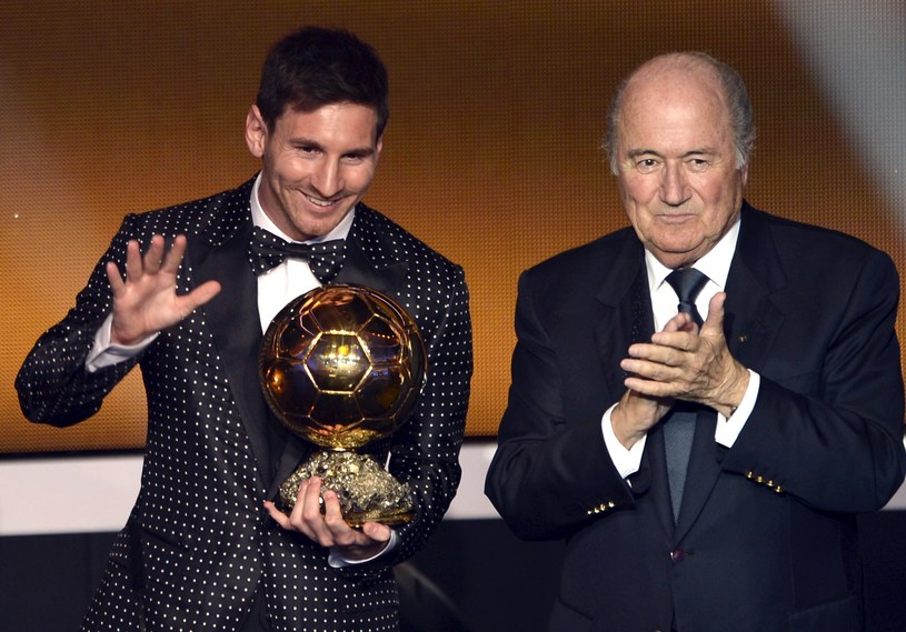 Lionel Messi i prezydent FIFA Joseph Blatter /AFP