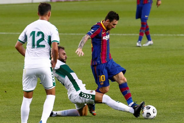 Lionel Messi podczas meczu z Elche /QUIQUE GARCIA /PAP/EPA