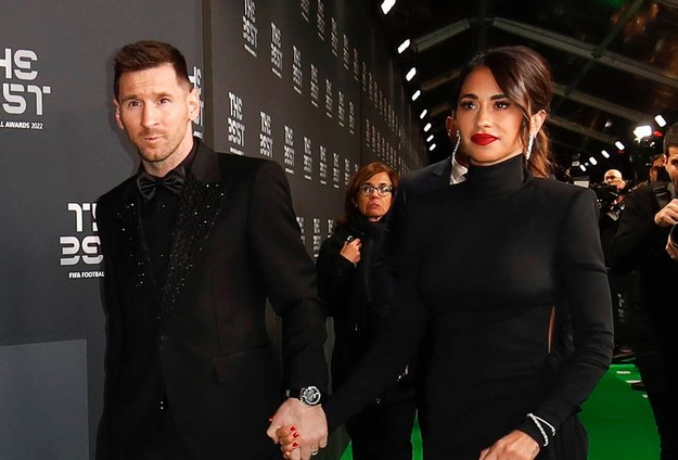 Lionel Messi z żoną Antonellą /Michael Baucher /PAP/PANORAMIC