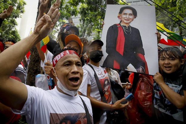 Lipcowe protesty przeciwko skazaniu Aung San Suu Kyi /DIEGO AZUBEL /PAP/EPA