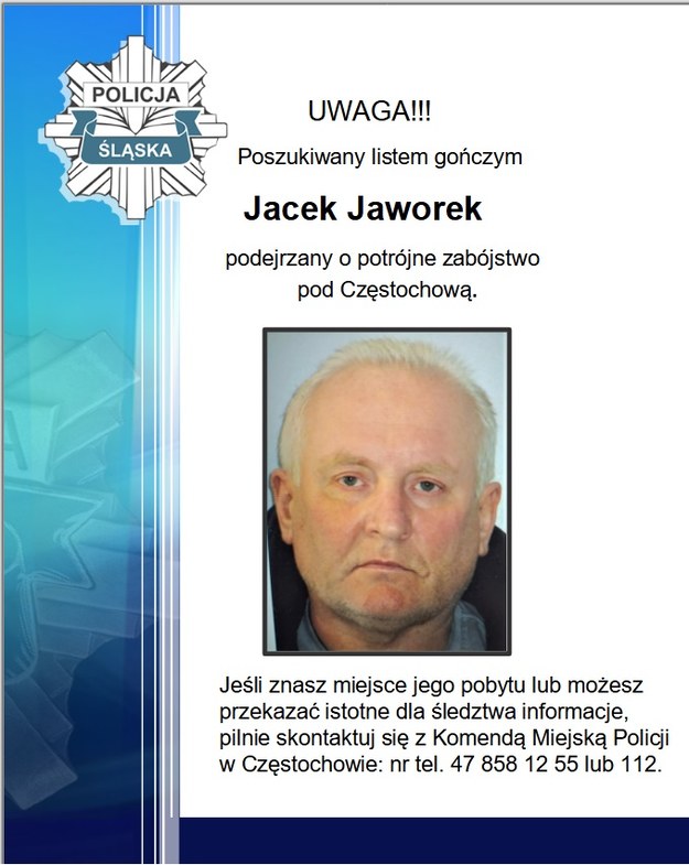 List gończy za Jackiem Jaworkiem /Policja