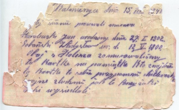 List w butelce z ‘41 roku zamurowany w ścianie na dworcu kolejowym. Niezwykłe odkrycie w Nowych Skalmierzycach