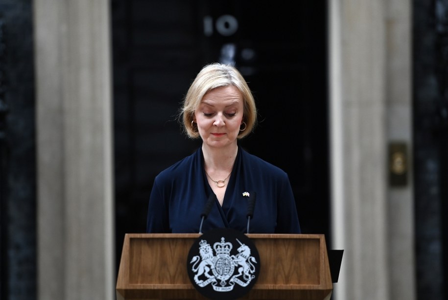 Liz Truss ogłasza rezygnację /ANDY RAIN /PAP/EPA