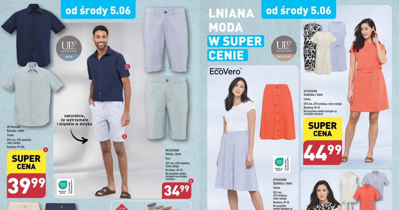 Lniane ubrania w Aldi! /Aldi.pl /INTERIA.PL