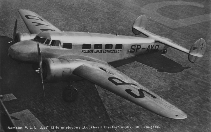 Lockheed L-10 Electra linii PLL LOT /Z archiwum Narodowego Archiwum Cyfrowego