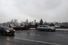 Lód na ulicach Krakowa. Kolizja na Konopnickiej 