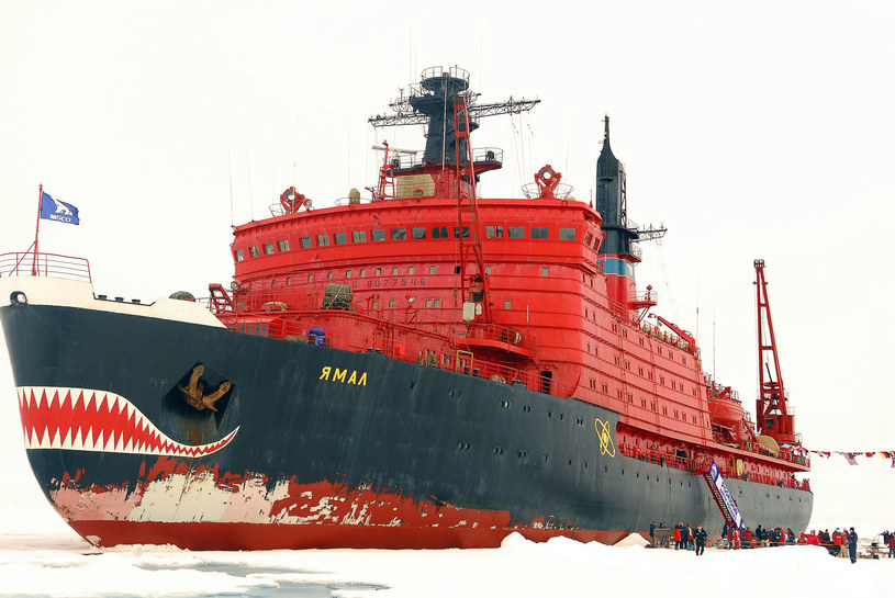 Lodołamacz "Jamal" na biegunie północnym /Wikimedia Commons /INTERIA.PL/materiały prasowe