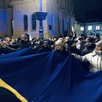 Łódź: Demonstracja tak gigantyczna, jak ukraińska flaga