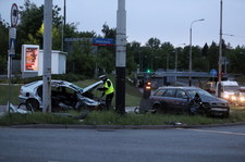 Łódź: Pijany kierowca staranował inne auto. 4 osoby ranne, w tym 3 dzieci