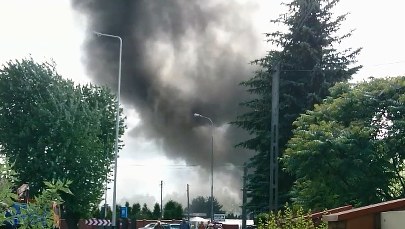 Łódź: Pożar hurtowni materiałów florystycznych