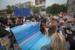 Łódzcy "pudlarze" usuwają swoje stoiska