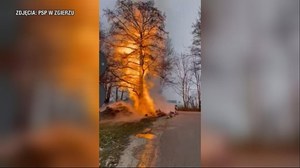 Łódzkie: Słup ognia nad gazociągiem. Poszkodowane trzy osoby